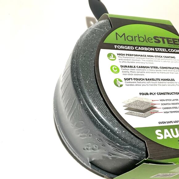 Eco+Chef Marble Steel 2.3 Quart Sauce Pan - Picture 3 of 4